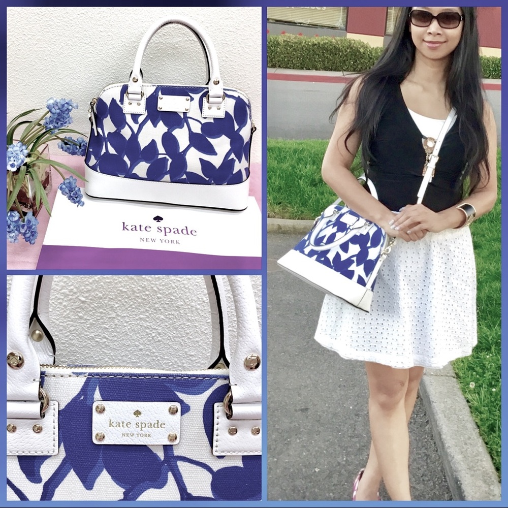 Kate Spade Small Rachelle Wellesley Leaves Fabric.